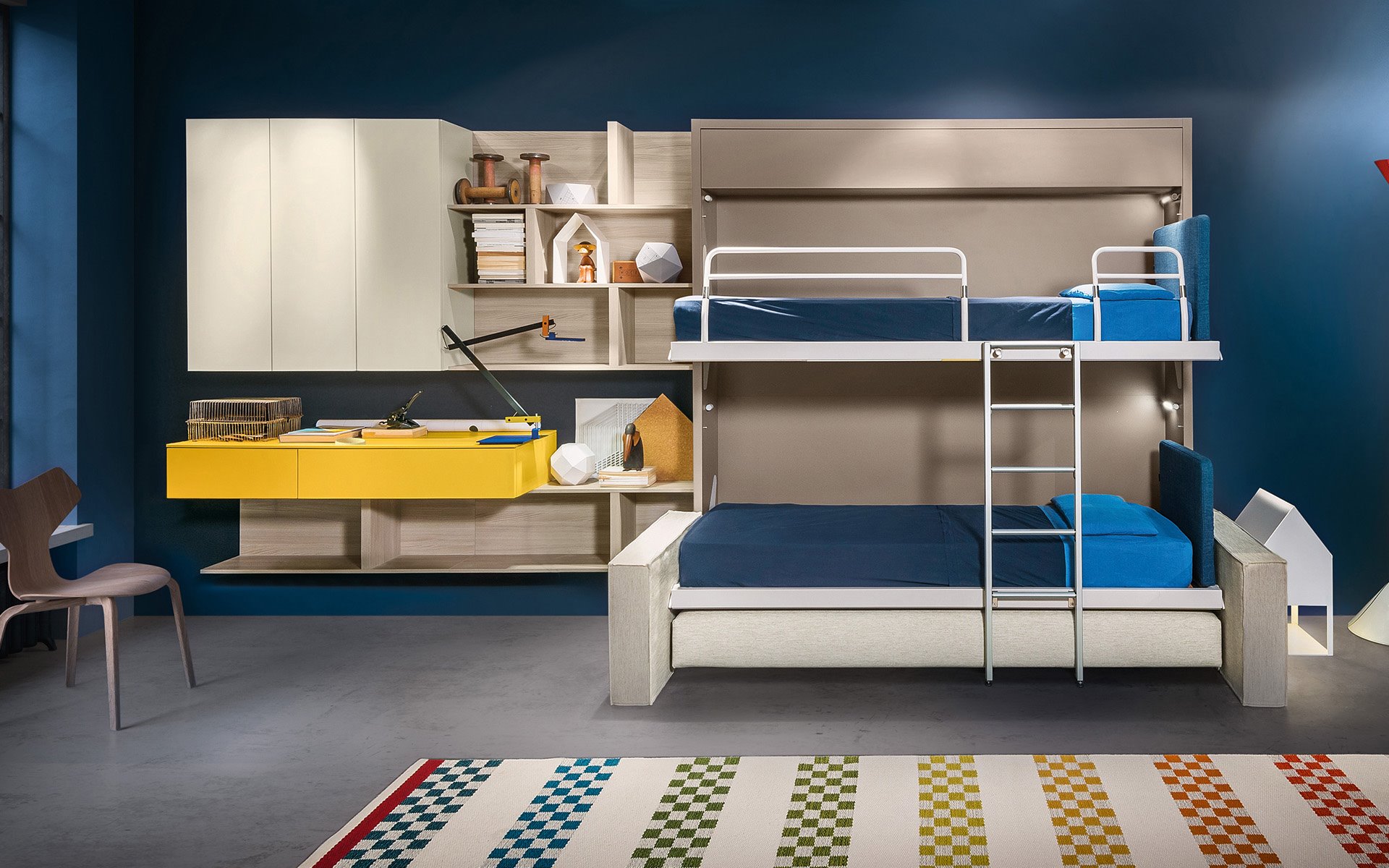 Stapelbed met bank inklapbaa BedHabits 2